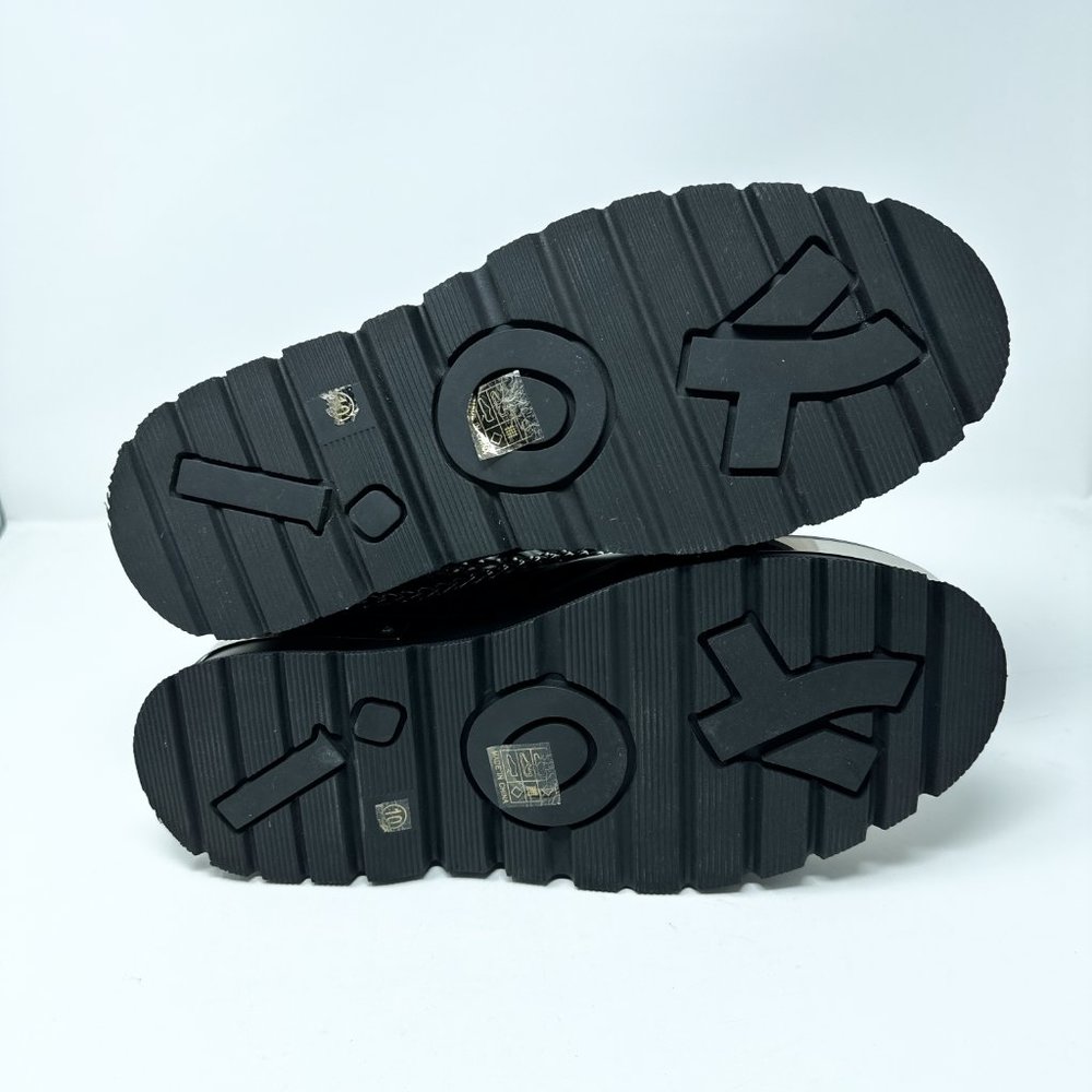 **SOLD**Koi Borin Metal Hardware Platform Combat Boots Black Mens 10 Chains - Picture 10 of 16